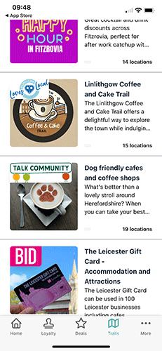 Coffee and Cake Trail App - national listing