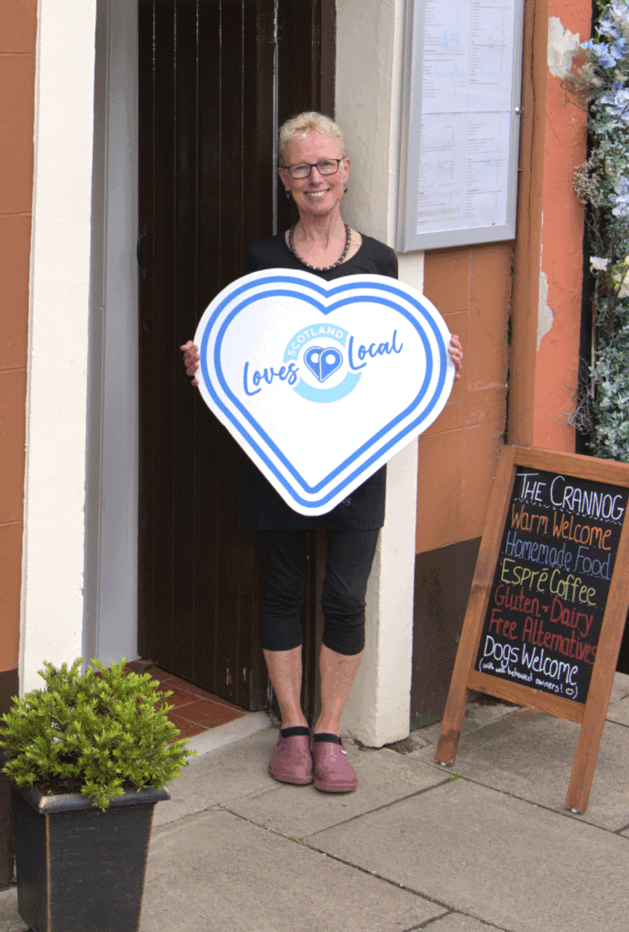 Linlithgow Crannog Cafe, Shonagh Brown supporting Scotland Loves Local