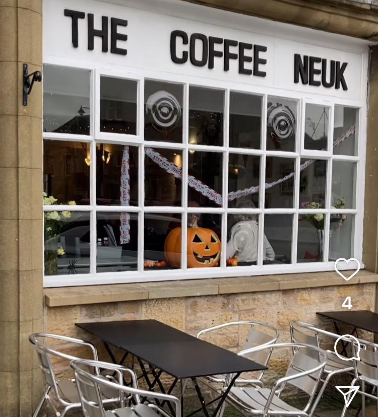 The Coffee Neuk in Linlithgow participating in the Halloween Pumpkin trail