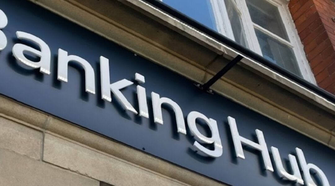 Banking Hub sign