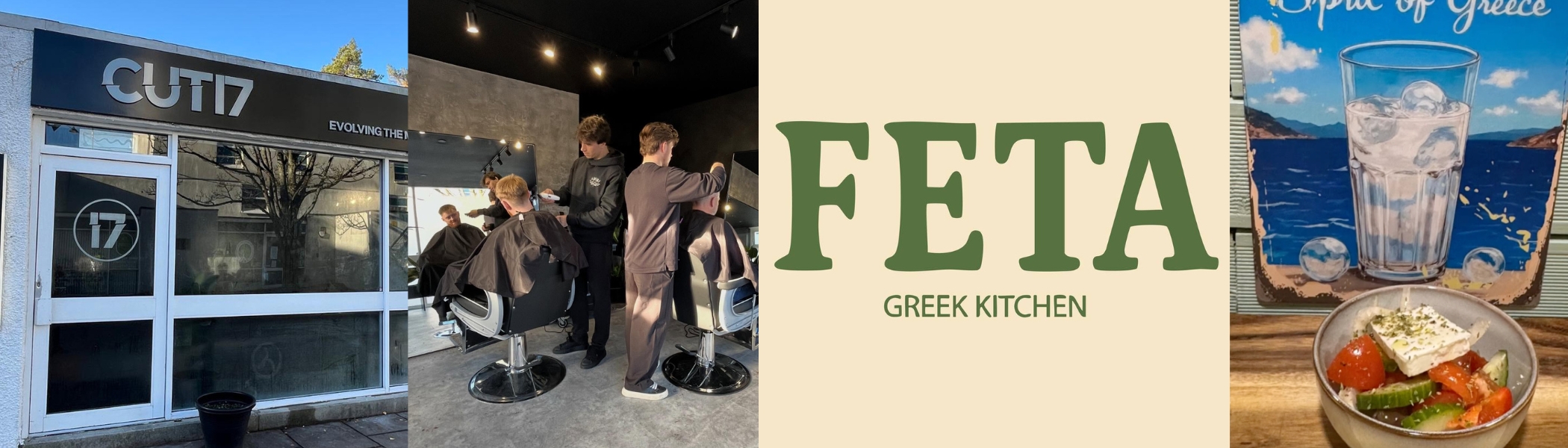 New independent businesses Cut17 barbers and Feta Greek Restaurant