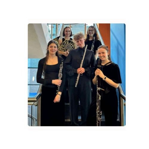 wind quintet group performing at the summer concert